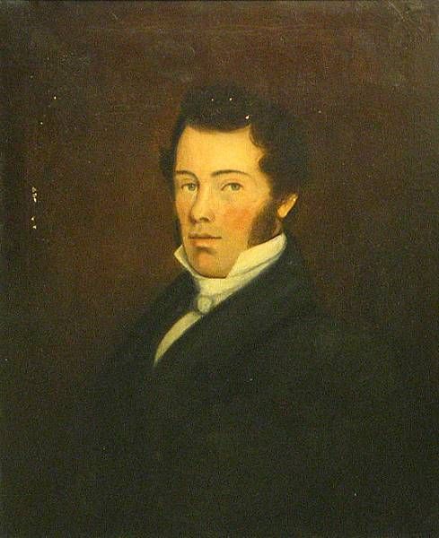A portrait of a gentleman, half-length, in a black jacket