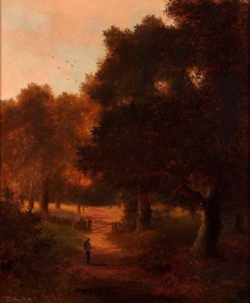 Figure in a Woodland Path