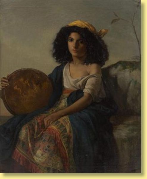 Jeune bohémienne au tambourin