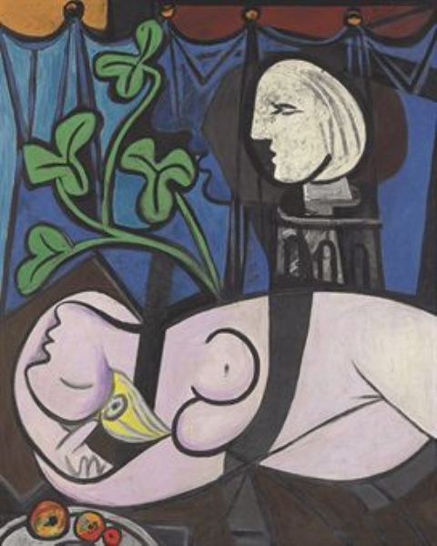 Nude, Green Leaves and Bust