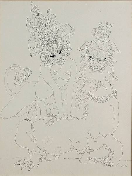 Exotic dancer with dragon