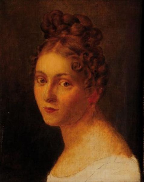 Portrait de femme à la chevelure brune (etude)
