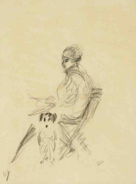 Femme au chien.
