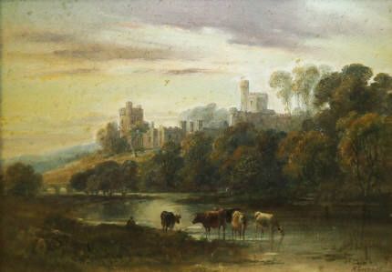 Landscape with Cattle and Castle, Possibly Alnwick