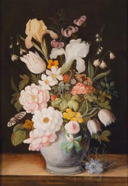 Flower Piece with Butterfly