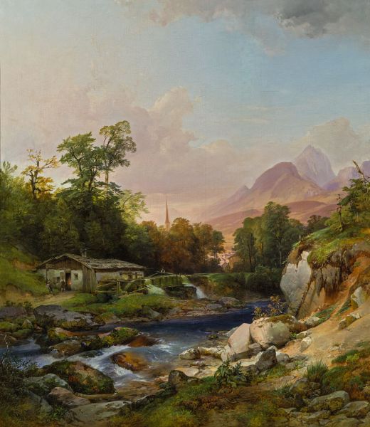 A mountainous landscape with forge