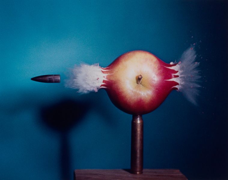 30 Bullet Piercing an Apple