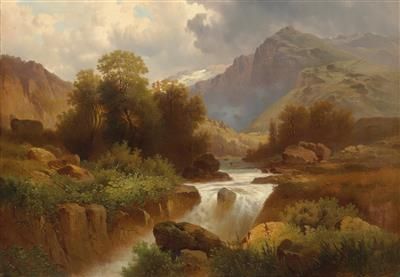Gebirgslandschaft (Blick auf die Jungfrau?)
