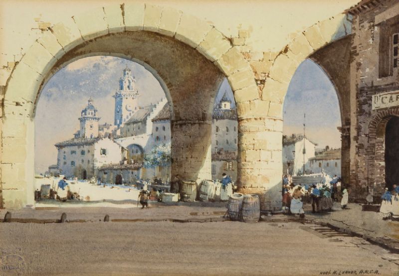 Southern European town scene