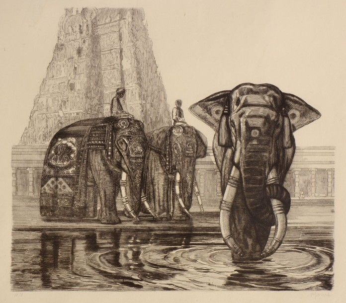 Eléphants du temple de Madura