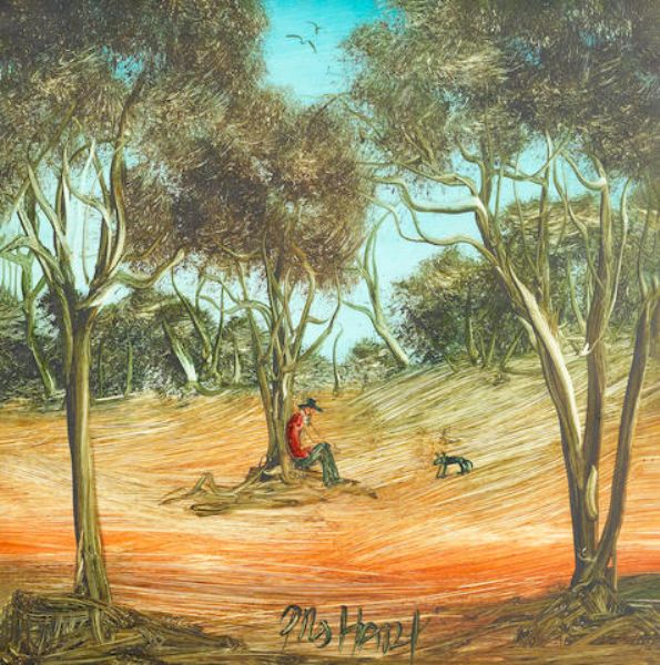 Lone figures in the Outback