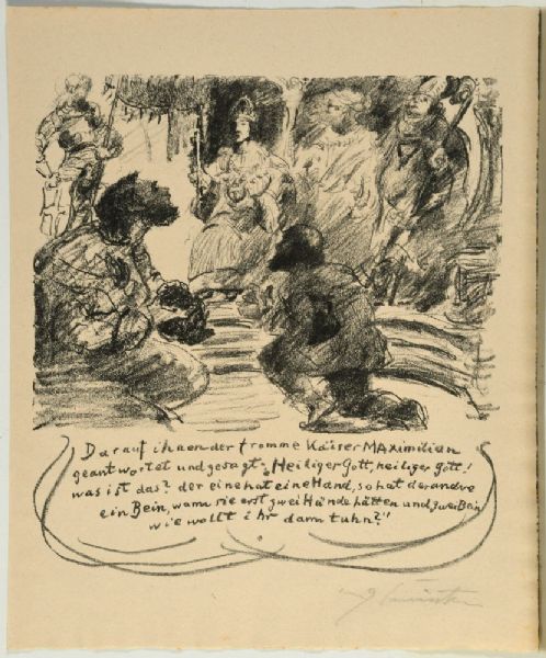 " Darauf ihnen der fromme Kaiser Maximilian geantwortet... ", aus "Das Leben des Götz von Berlechingen"