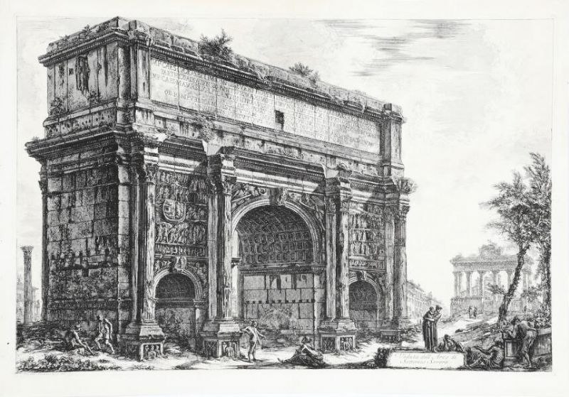 “Veduta dell' Arco di Settimio Severo”