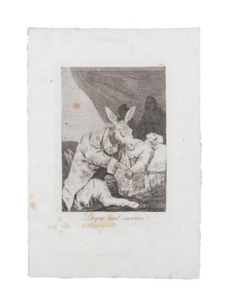 De quel mal morira?, from 'Los Caprichos' (Harris 75)