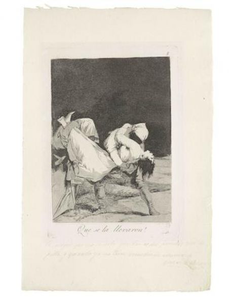 Que se la llevaron, from 'Los Caprichos' (Harris 43)