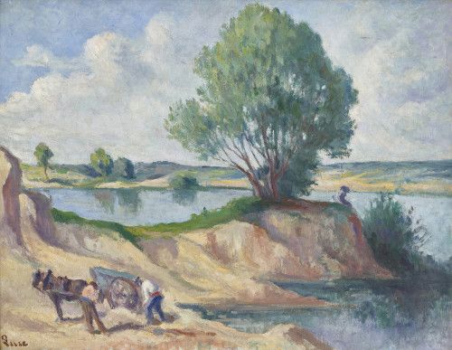 "Méricourt, bord de rivière".