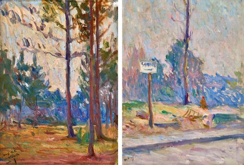 Deux paysages. Gegenstücke.