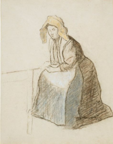 Paysanne assise