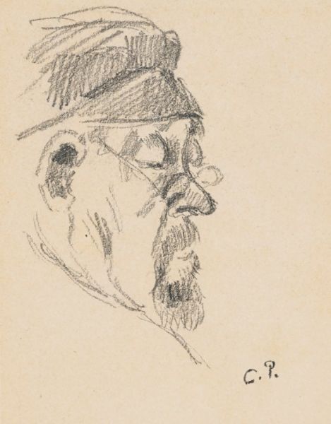 Homme au chapeau (recto); Etude (verso)