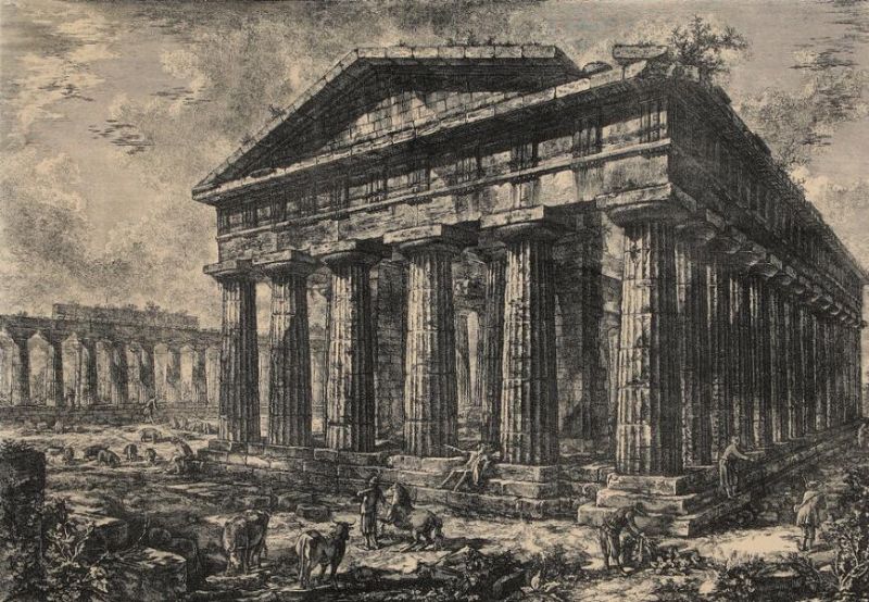 “Vue du Temple de Neptune” and “Vue A de quelques unes des Colonnes”.