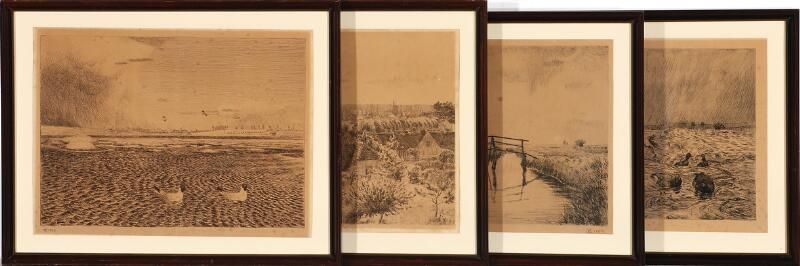 Birdmotifs and landscapes