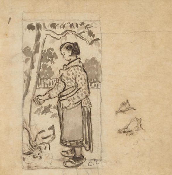 Femme aux poules