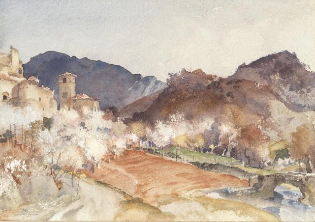 'Blossom time at Vaunaveys, near Crest, Drôme, France'