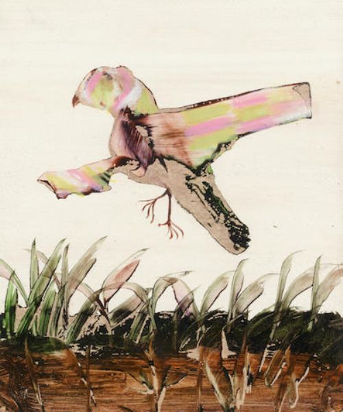 Untitled (Bird Over Grass)