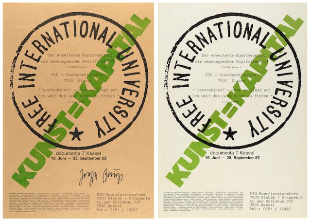 Free International University (Kunst = Kapital) (Art = Capital)