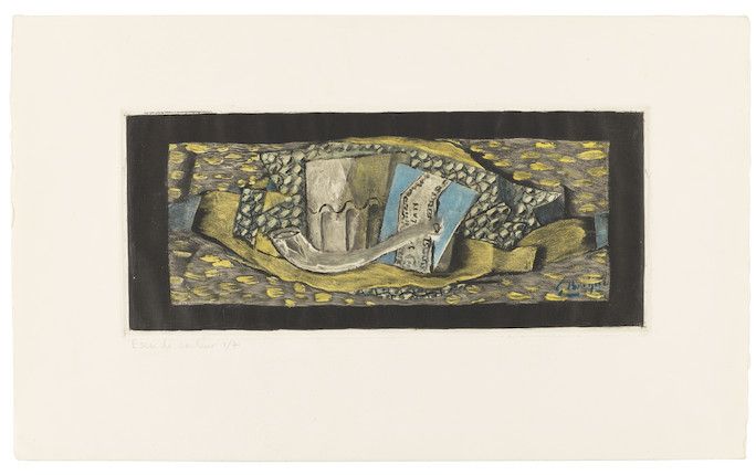Nature Morte Au Verre et la Pipe (Still life with glass and pipe)