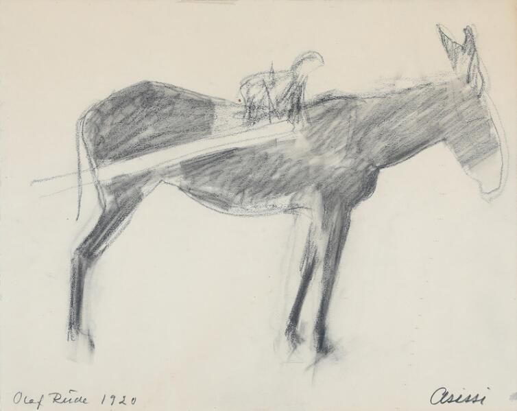 Composition with donkey