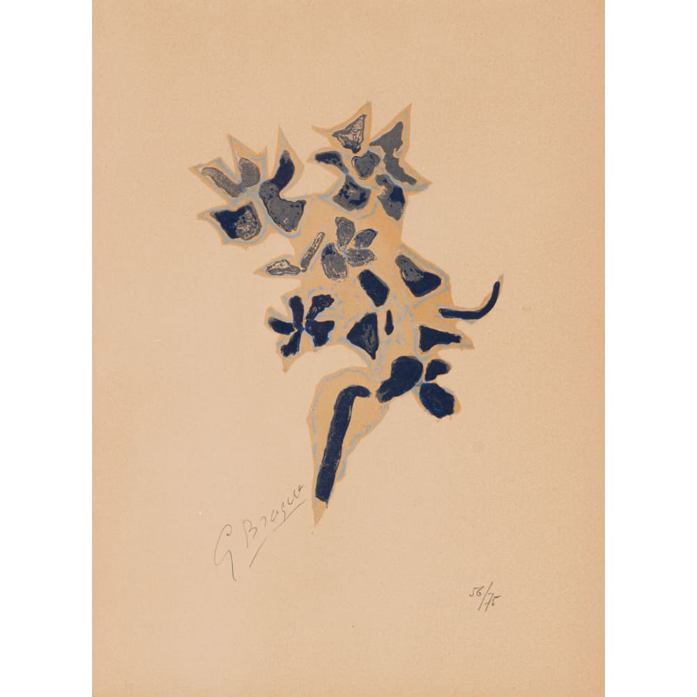 Giroflie Bleue; Braque The Complete Graphics Catalogue Raisonné; Georges Braque: His Graphic Work, three