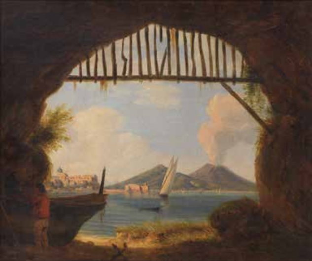 A View of Mount Vesuvius from the North from a cave in the Bay of Naples