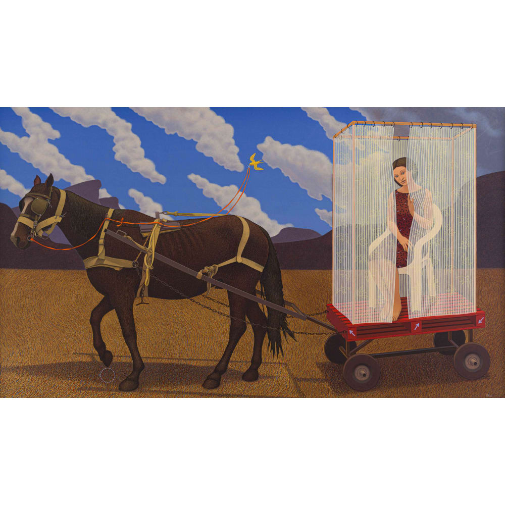 Lady with Horse and Wayfarer